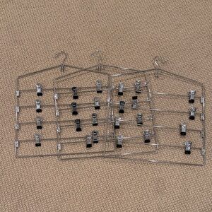 Silver Multi-Tier Pants Hanger - 3 each
